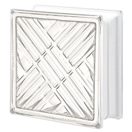Стеклоблок Испания осветленное стекло Opti White tartan